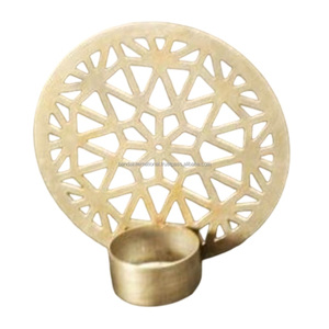 Bougeoir votif suspendu au mur en fer avec finition dorée pour l'éclairage de la décoration de la maison et d'autres bougeoirs - Product Image 2