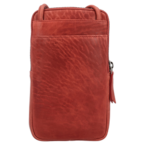 Women's Red Leather Crossbody Bag with Tassel Zipper Closure Classic <b>Mini</b> Messenger Shoulder Handbag for Daily Use - Product Image 3