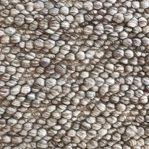 卧室防滑地毯重型地毯可定制尺寸由天然未染色羊毛和棉制成