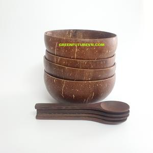 2024 gran oferta 100% juego de cuencos de cáscara de coco desechables de alta calidad naturales diseño Vintage personalizado ecológico sostenible - Product Image 3