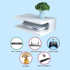 ขาตั้งกล่องรับสัญญาณ/ขาตั้งกล่องรับสัญญาณแบบติดผนังสำหรับชั้นวางของในบ้านสำหรับวางลำโพง ไวไฟ รูเตอร์ เกมคอนโซล รีโมท - Product Image 2