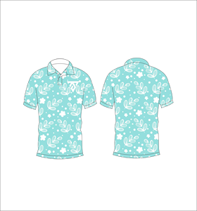 Polo pour homme à imprimé floral vert menthe, décontracté, à manches courtes, pour l'été, T-shirt de golf tendance - Product Image 3