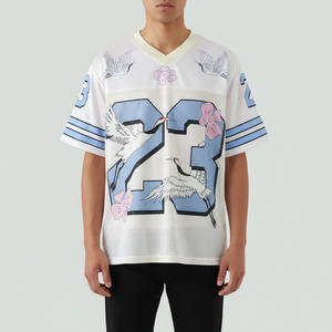 Vêtements de football en polyester, maillot américain uni en maille, grande taille, dernière collection, qualité supérieure, vente en gros - Product Image 3