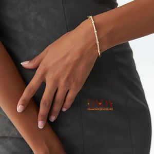 Lab Grown Diamond <b>Bangle</b> <b>Bracelet</b> for Women Elegant Bezel Set Diamond <b>Bracelet</b> Minimalist Fine Jewelry Stackable Wedding Gift - Product Image 5