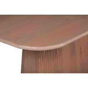 โต๊ะอาหารไม้มะม่วงเนื้อแข็งพร้อมฐานไม้ลายร่อง โต๊ะอาหารหรูหราพร้อมเก้าอี้และม้านั่ง - Product Image 4