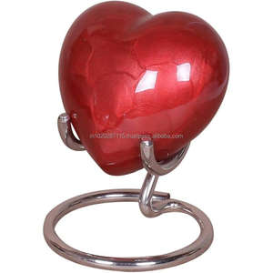 Urnas de corazón de metal con acabado Vintage para cenizas con material de primera calidad y símbolo de amor perfecto para un sincero tributo y exhibición - Product Image 5