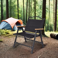 Fauteuil inclinable moderne, durable et léger en aluminium pliable avec dossier en tissu Oxford 600D pour camping et usage extérieur en entrepôt