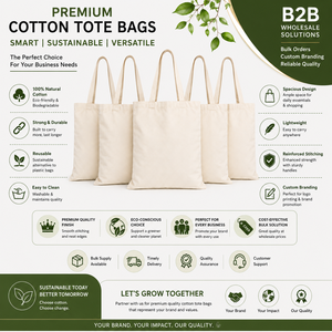 Natural Cotton Canvas Fashion Tote <b>Bag</b> Custom Logo Eco Friendly Reusable <b>Medium</b> <b>Size</b> Multi-Purpose Letter Shops Cotton Handle - Product Image 6
