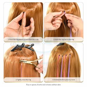 Ensemble d'outils professionnels pour extensions de cheveux, pinces à sertir, crochet de traction, ensemble de micro-anneaux, outils de micro-liens par Life Care Inst - Product Image 6