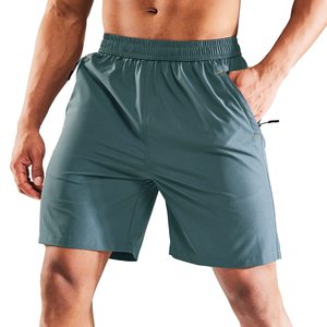 Shorts de course à séchage rapide pour hommes avec poche zippée, taille élastique, pour la gym et l'entraînement athlétique, vente en gros OEM - Product Image 1