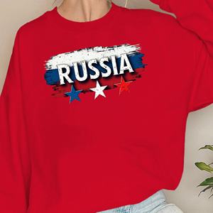 Sudaderas de mujer bandera RUSSIA - Product Image 4