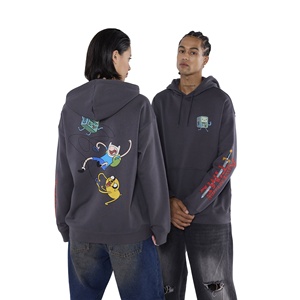 Pull à capuche en coton mélangé pour hommes, sweat-shirt à épaules tombantes avec logo personnalisé et sérigraphie pour l'hiver, en vente - Product Image 1