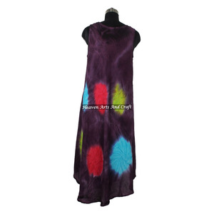 New Design Customization Boho Tie Dye Round Neck Sleeveless <b>Loose</b> Elegant <b>Dress</b> Hippie Tie Dye Maxi <b>Dress</b> Women's Umbrella <b>Dress</b> - Product Image 5