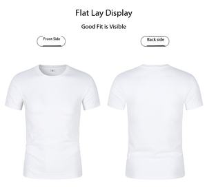 เสื้อยืดคอกลมแขนสั้นผ้าฝ้าย CVC 180 กรัมสำหรับผู้ชายไซส์ใหญ่ ฤดูร้อน ปักโลโก้ตามสั่ง ผลิตในจีน ราคาโรงงานบังกลาเทศ รับผลิตแบบ OEM - Product Image 5