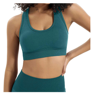 Ensemble soutien-gorge de sport et legging ajustables personnalisés pour femme, respirant, avec logo frontal, idéal pour l'entraînement et le yoga – Vêtements de sport pour la gym – Meilleures ventes - Product Image 4