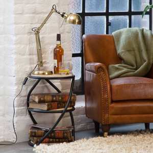 Table de chevet Vandana Grand Lunaris en bois de manguier - Product Image 1