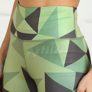 New Arrival <b>Women</b> High Elastic Waist <b>Legging</b> Solid <b>Pattern</b> Eco-friendly Breathable Quick Dry Full Length Spandex/Polyester - Product Image 5