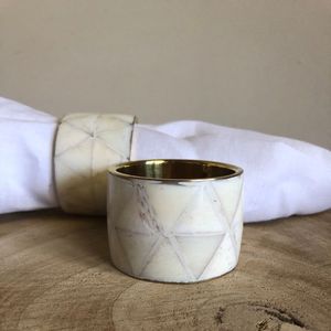 Dernier design d'anneau de serviette en os, porte-serviettes en os incrusté, pour table à manger, à prix de gros très bas - Product Image 1