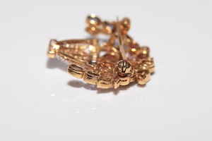 Broche vintage en or 14 carats avec diamants moissanite, émeraudes, saphirs et rubis, entièrement sertie de diamants moissanite sur argent 925, pour femmes et hommes - Product Image 4