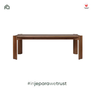 Table à manger moderne en teck massif, style minimaliste Japandi, table de restaurant en bois, taille personnalisée, mobilier pour hôtel, villa, maison, OEM ODM - Product Image 5