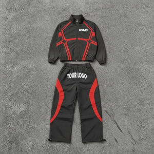 Conjunto Deportivo Personalizado para Hombre, Chaqueta y Pantalones de Poliéster de Secado Rápido, Estilo Deportivo con Bloques de Color, para Primavera y Otoño - Product Image 2