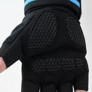 Guantes de Gimnasio para Levantamiento de Pesas, para Hombre y Mujer, con Almohadilla Completa en la Palma, Medios Dedos, Poliéster, Soporte para Muñecas, Entrenamiento Físico - Product Image 2