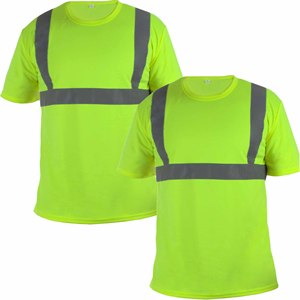 Camisetas de Trabajo de Alta Calidad con Cinta Reflectante, Precio Económico al por Mayor, Personalizables, Color Azul y Naranja, para Seguridad en la Construcción - Product Image 1