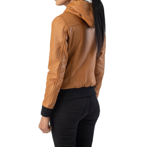 Wholesale Fashionable Outdoor Leather Jacket for Woman Women Winter Short Leather Jacket Most Selling Product - Product Image 3