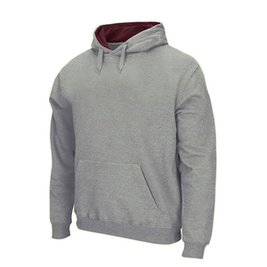 Sudadera con Capucha Personalizada para Hombre, Color Gris Jaspeado, Forro de Felpa Marrón, Sudadera de Alta Calidad, Lisa, Estilo Urbano - Product Image 2