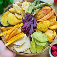 Groothandel Vacuüm Gefrituurde Gemengde Fruitchips Gezonde Snacks Magere Gedroogde Fruitmix Bulk Leverancier Tropisch Fruit