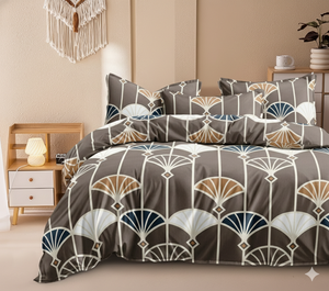 Parure de lit Venti King Size imprimée douce et résistante à la décoloration, 3 pièces, avec 2 taies d'oreiller, pour la décoration de chambre d'hôtel, qualité de luxe - Product Image 1