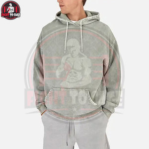 Qualité supérieure, nouvelle arrivée, meilleur fournisseur, service OEM ODM avec logo personnalisé, nouveaux sweats à capuche vintage tendance pour hommes, effet délavé à l'acide. - Product Image 3