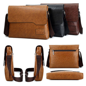 กระเป๋าสะพายข้างหนังแท้สำหรับผู้ชายเย็บคงทน - Product Image 3