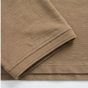 <b>Men's</b> <b>Khaki</b> Short Sleeve Polo <b>Shirt</b> Knitted Solid Casual Regular Fit Button Design - Product Image 6