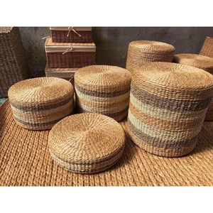 Tabouret artisanal en jacinthe d'eau pour hôtels et complexes hôteliers de luxe, vente en gros B2B, Vietnam - Product Image 5