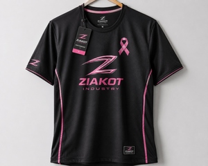 Camiseta Deportiva ZIAKOT para Hombre, Diseño Nuevo, Estampado de Grafiti Personalizado, Negro-Rosa Medio, con Diseño 3D - Product Image 2
