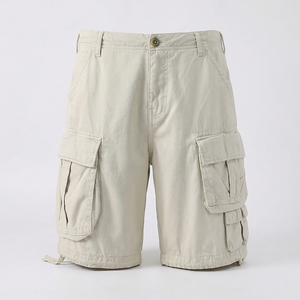 กางเกงขาสั้นคาร์โก้ลำลองผู้ชาย ผ้าฝ้ายทวิล 100% สีพื้น สไตล์สตรีท ป้องกันรอยยับ เป็นมิตรกับสิ่งแวดล้อม มีบริการรับผลิตแบรนด์ส่วนตัว - Product Image 1