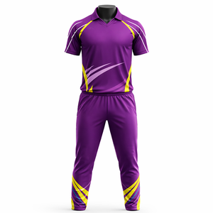 Custom Cricket Uniform Set V Neck Jersey <b>Pants</b> Full Sublimation Quick Dry Breathable OEM Wholesale - Product Image 1
