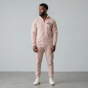 Ensemble de survêtement en coton épais pour hommes avec sweat à capuche oversize et pantalon de survêtement Rexfit Sports, personnalisable et vierge - Product Image 1