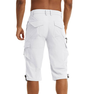 Shorts cargo écologiques pour hommes en coton biologique, coupe ajustée, style hip-hop, pour la randonnée en montagne, la natation - Product Image 2