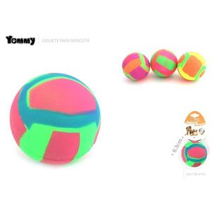 Pelota de Voleibol Fluorescente de Espuma de Goma Yommy de 6.3 cm, Juguete para Mascotas - Product Image 1
