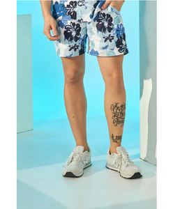 Shorts Estampados con Diseño Floral, Mezcla de Algodón, Estilo Urbano Casual, Moda de Calle, Verano, Tela Ligera y Cómoda, Diseño Personalizado - Product Image 1