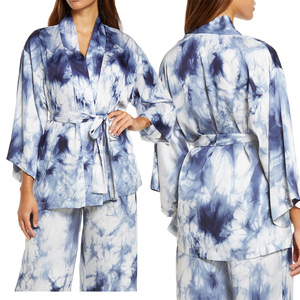 Bata de satén larga para mujer 2026 con cinturón elegante, vestido de noche, ropa de dormir de moda para ocasiones de spa de verano - Product Image 2
