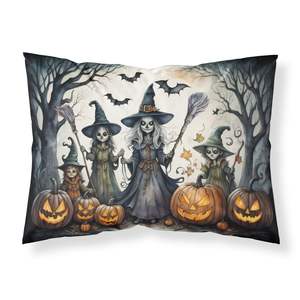 Witches Spooky Halloween ilustraciones decorativas funda de almohada tamaño estándar ligero súper suave funda de cojín de fácil cuidado - Product Image 1
