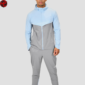 Chaqueta ligera de poliéster para hombre, cortavientos, con capucha, de secado rápido, transpirable, con cremallera, para deportes al aire libre. - Product Image 1