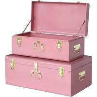 Coffre de rangement décoratif en métal, style vintage, boîte de rangement de luxe, organisateur de valise, coffre de rangement de luxe