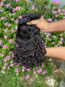 ต่อผมแท้แบบอินเดีย เรมี่แฮร์ แบบสองชั้น ลอนธรรมชาติ สีดำ - Product Image 3