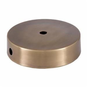 5 1/8" Brass Screw Style Ceiling Canopy/Back Plate with 1/8IP Slip Center Hole Unlacquered Lamp Base 3-Year Warranty - Product Image 2