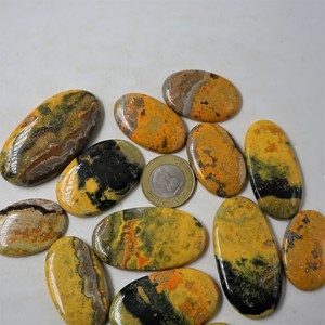 AMAN GEMS Bumble <b>Bee</b> Model Natural Quartz Polished Gemstone Cabochons-Mixed Shapes Sizes Color Play for Jewelry Making - Product Image 3