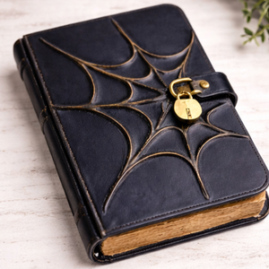 Hardcover Classic Genuine Leather Handmade Spider Comrade Blank <b>Witches</b> Spell Book Grimoire Shadows Personalized Graduation - Product Image 4